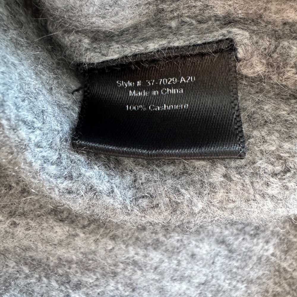 Jenni Kayne Womens Cashmere Fisherman Sweater Heather Grey Size Medium - Large - Picture 7 of 9